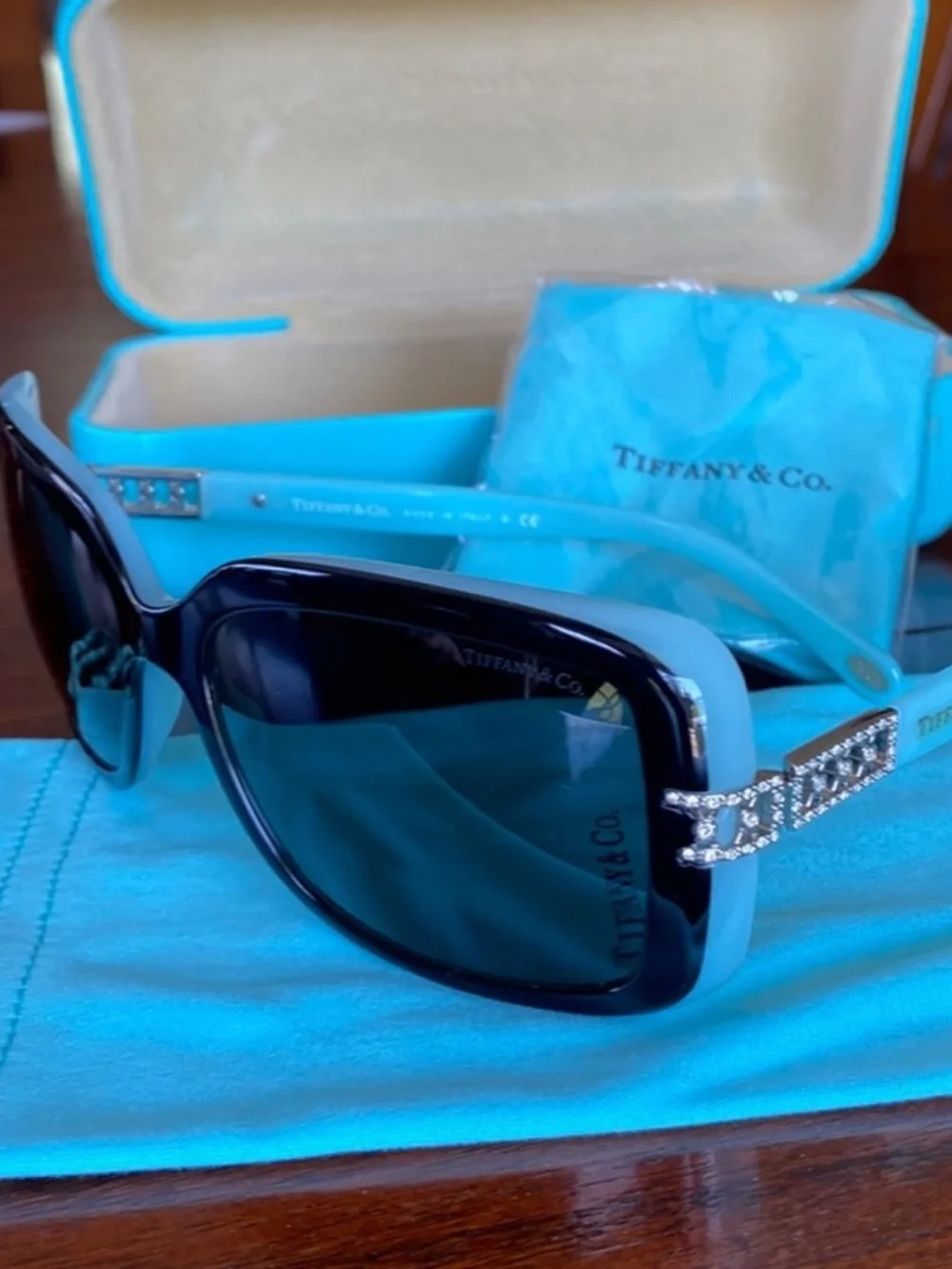 Tiffany & Company Crystal & Tiffany blue sunglasses